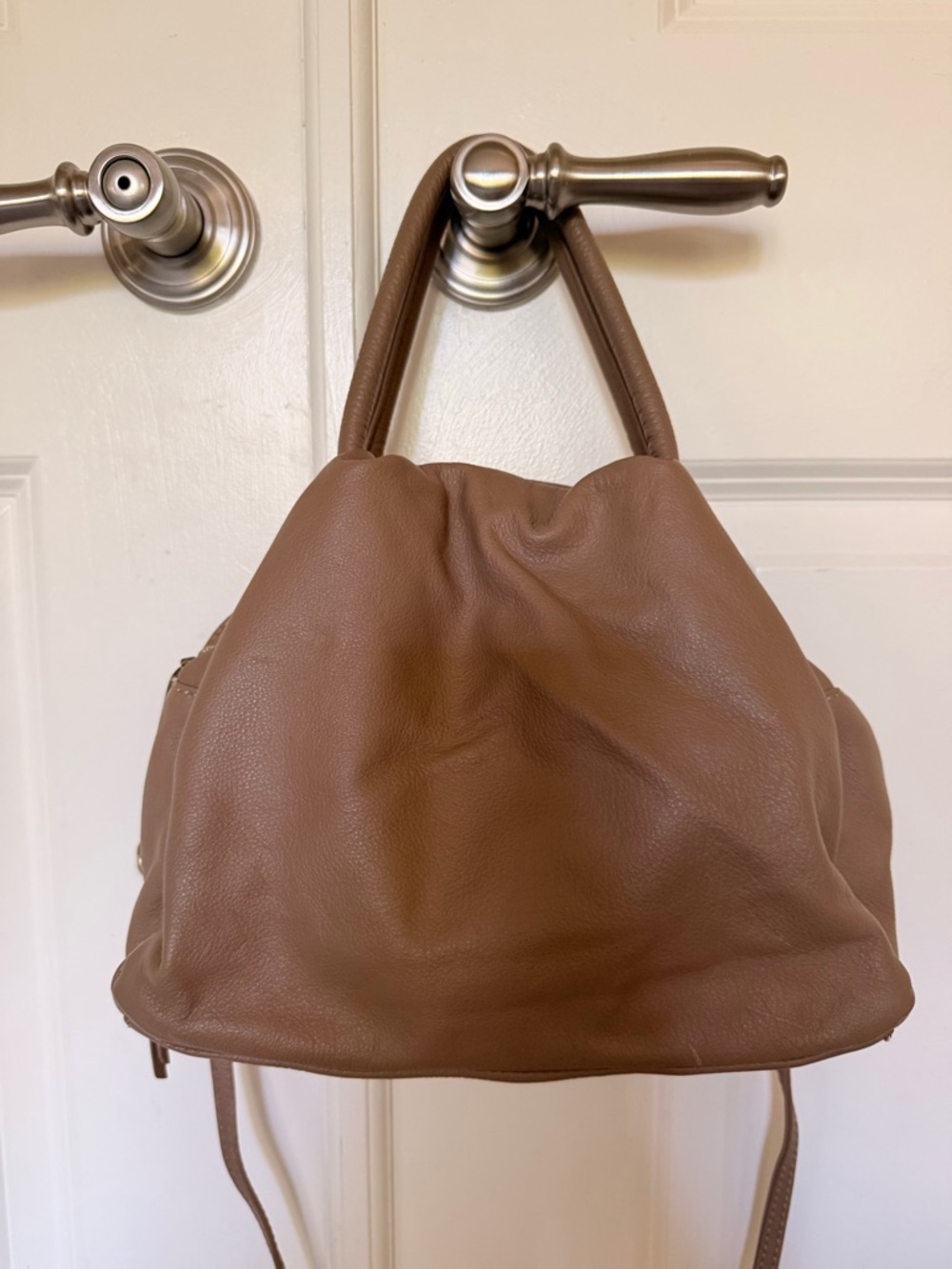 HOBO Caramel Brown Leather Slouch Shoulder Bag